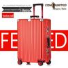 Aluminum-Magnesium Alloy Suitcase with Aluminum Frame, Universal Wheels, Combination Lock - 24" Carry-On for Students & Men's Business Travel.