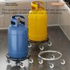 Stainless Steel Gas Cylinder Tray With Wheels Movable Propane Tank Storage Holder Bracket Casters Gas Cylinder Holder Plate