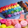 Top Quality 20Pc Wool Roving Fiber Set Random Colors Curly Fiber Needle Felting Kit DIY Craft Yarn for Needle Felting Projects