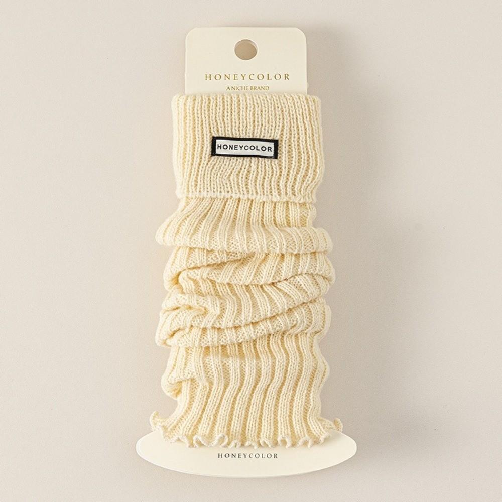 Chaussettes mi-mollet couleur unie Chaussettes tube moyen épaissies Nouveaux chauffe-jambes Automne et Hiver