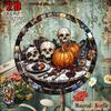 2D Flat Halloween Skull and Pumpkin Sun Catcher, Gardening Decorations, Autumn Decorations, Gifts for Halloween Fans