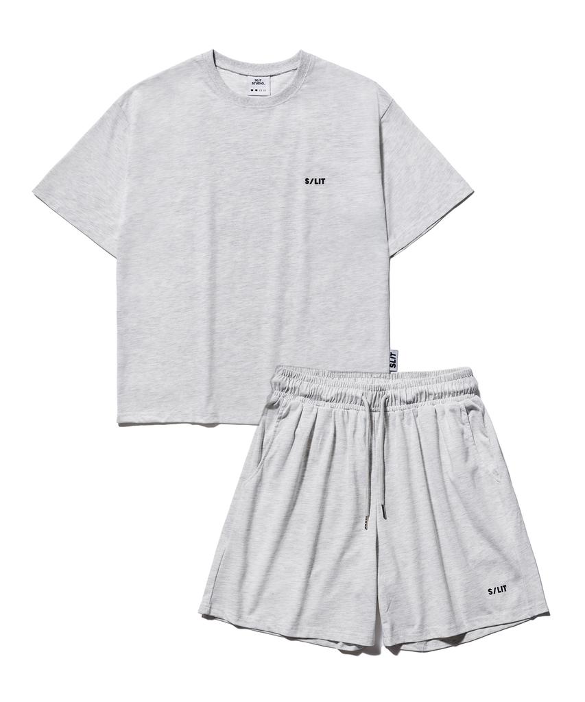 Eseulisseutyudio Basic Logo Oversized Short Sleeve And Shorts Set