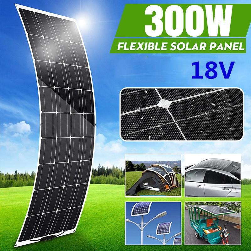 300W semi-flexible solar panel is suitable for outdoor power generation system parking shed electric car