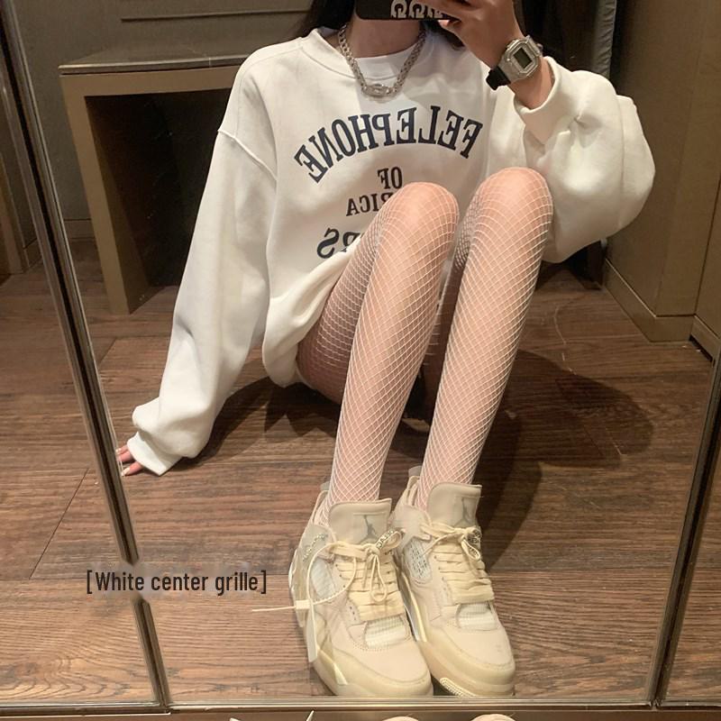 Trendige rautenförmige Netzstrumpfhose: Große, Mittlere & Kleine Größen für Nachtclub & Disco - Sommerbereit für schlanke Beine