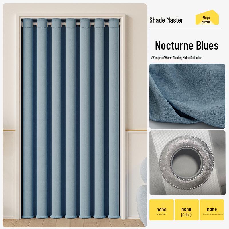 Double-Sided Blackout Door Curtain - New Style, Simple Design for Bedroom or Living Room