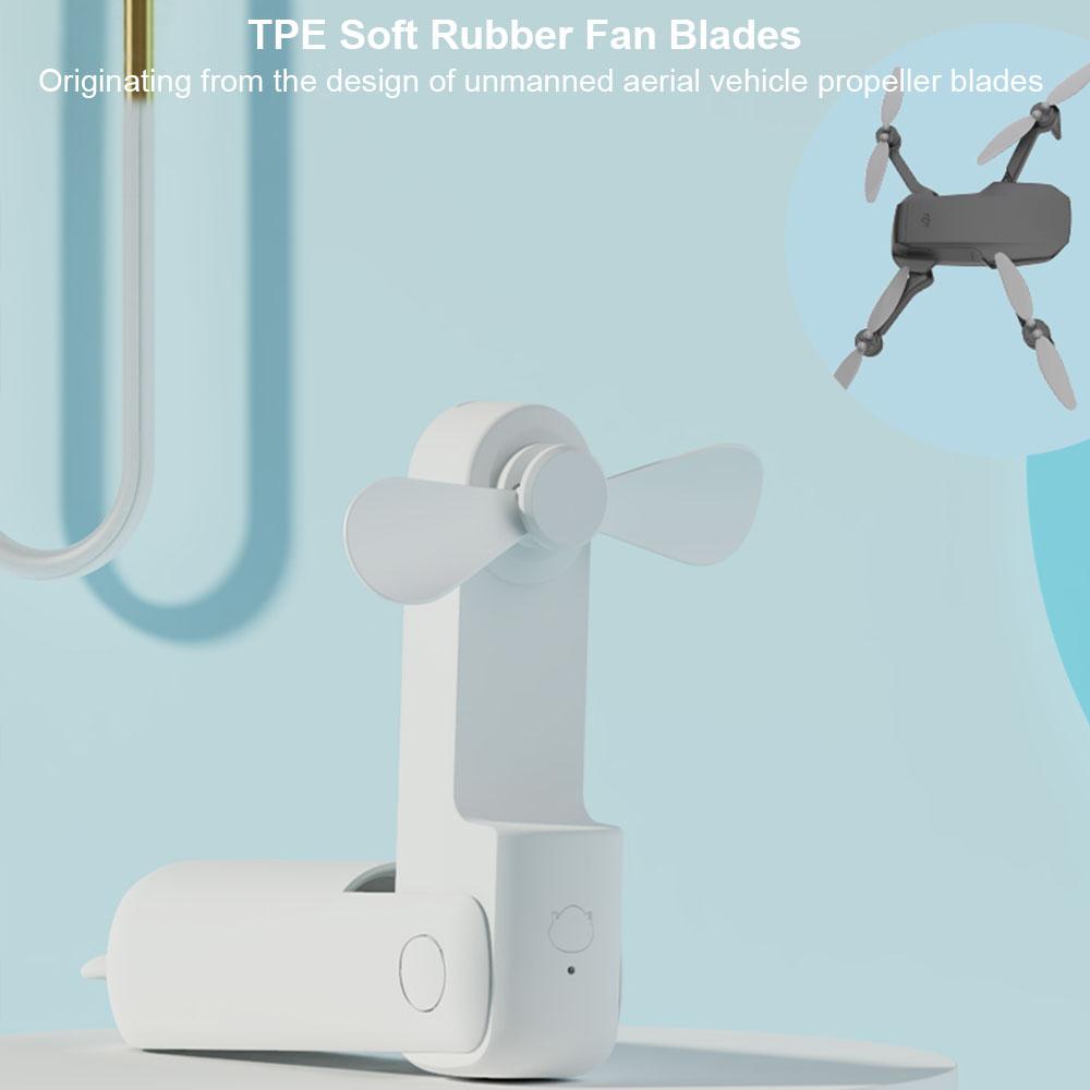 Mini Handheld Fan Solid Color Cooling Hand Fan Portable Small Pocket Fan  Outdoors