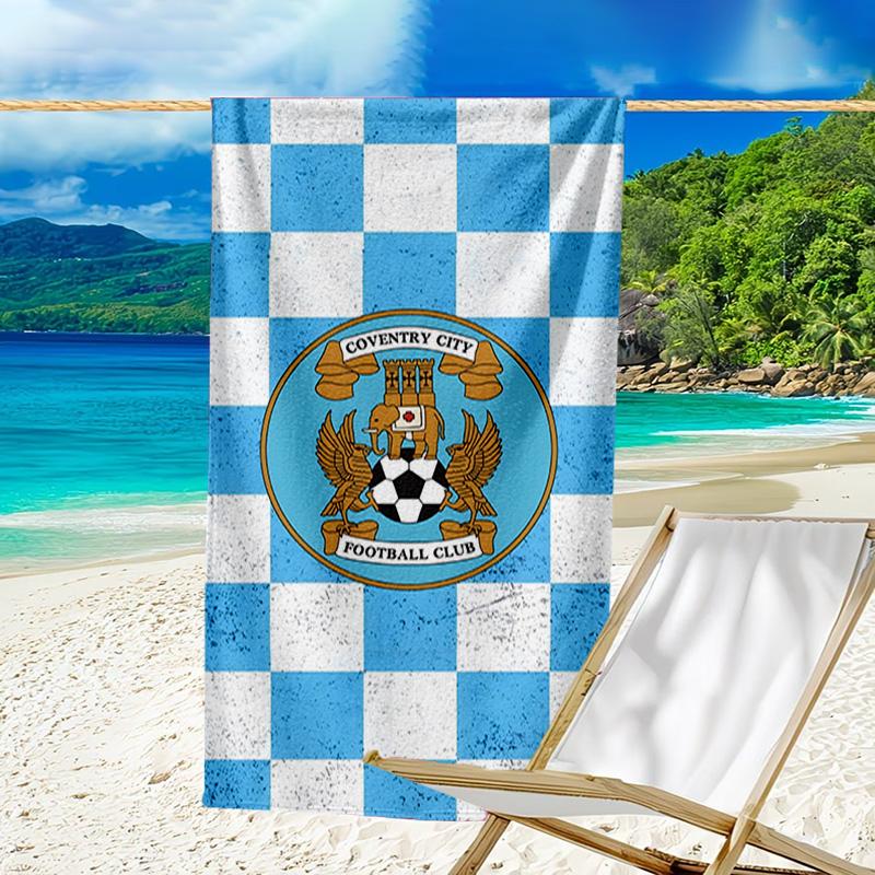 Newcastle United Wappen Aufgedrucktes Strandtuch, Super Weiche Mikrofaser, Perfektes Geschenk Geburtstag, für Pool, Strand, Reisen, für Familie und Freunde
