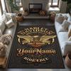 Harley-davidson Motorcycles Customize Your Name Floor Mat Perfect for Outdoor Dining Room Entryway Kitchen Antislip Carpet Anime Office Decor