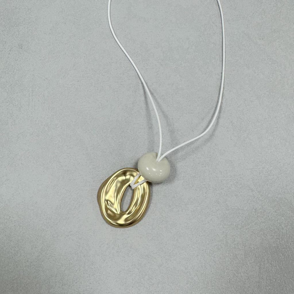 Frosted Wind Cave Pendant Long Necklace: Women's New Chinese Light Luxury Drawstring Sweater Chain