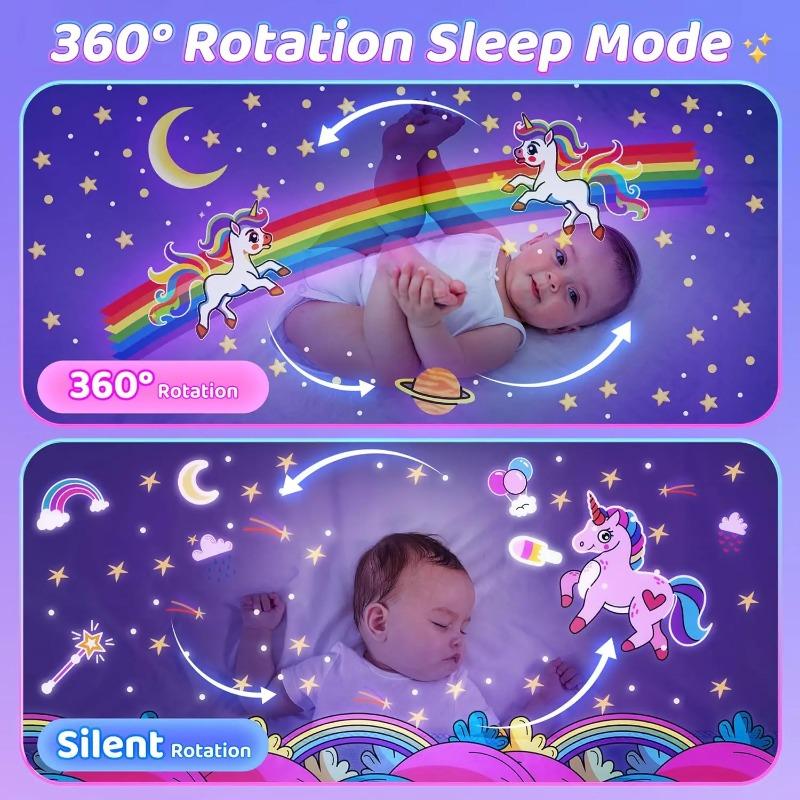 LED Star Projector Night Light with Bluetooth Speaker 6/21 Films Kawaii Ocean Projection Lamp for Kids Baby Bedroom Decor Gifts