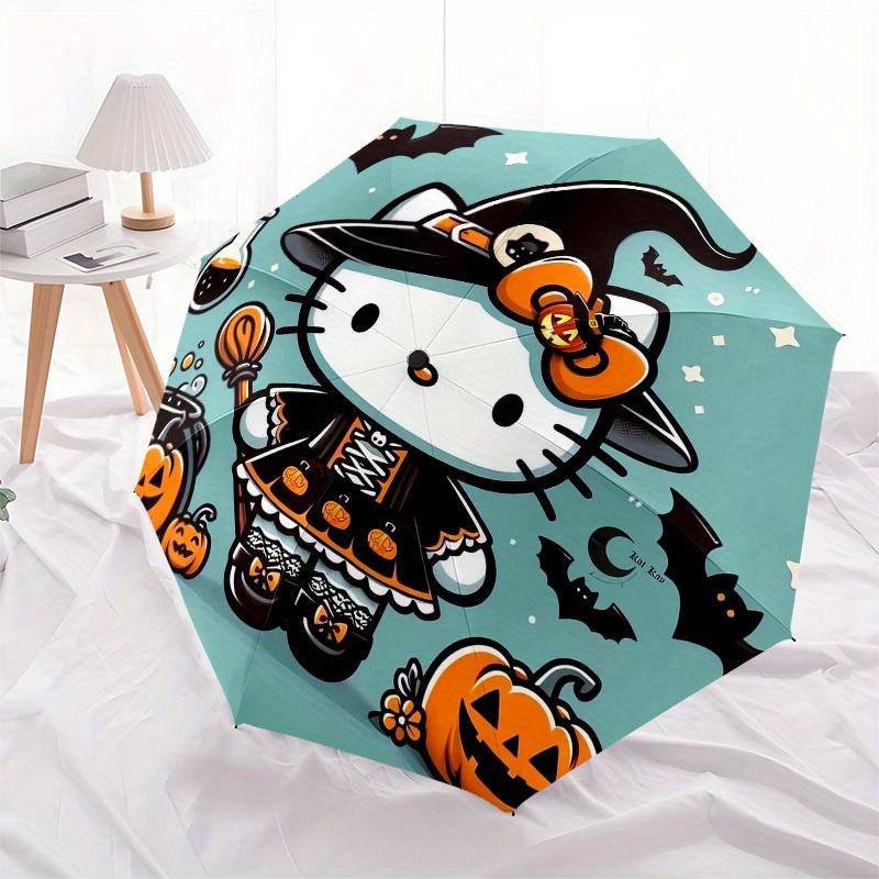 1pc Hello Kitty Halloween Costume Umbrella with Plastic Handle,Suitable for All Seasons Home Travel Outdoor UmbrellaSanlio479