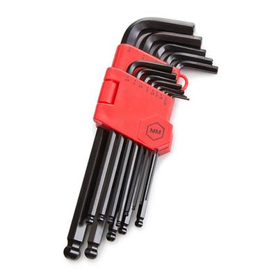 13Pcs Hex Key Set Manual Wrench 40Cr Blacken Medium Long Ball Head L Shaped Hardware Metric