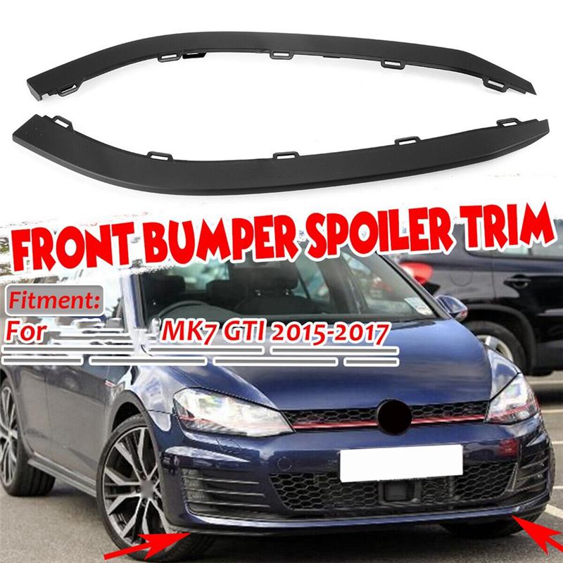 A51K-1 Pair Car Front Bumper Lip Lower Spoiler Valance Trim For VW Golf MK7 GTI 2015 - 2017 5GG8059039B9, 5GG8059049B9 Replaceme