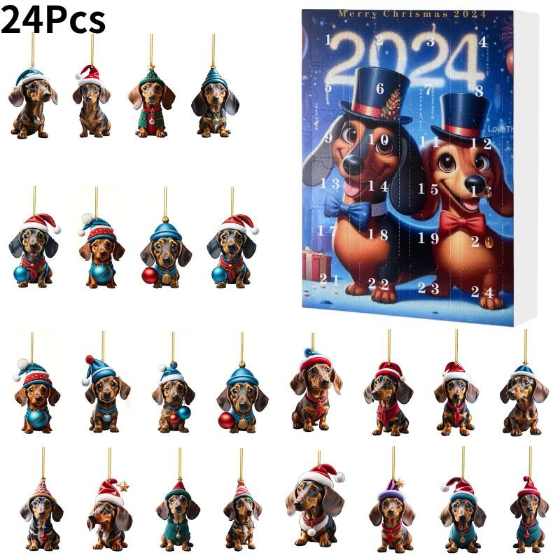 

Календарь Адвента Такса Рождественский 24 Подарочная Коробка Игрушка Подвеска Обратный Отсчет Фестиваль Style D