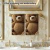 Vintage Floral Teddy Bear Soft Bath Towel