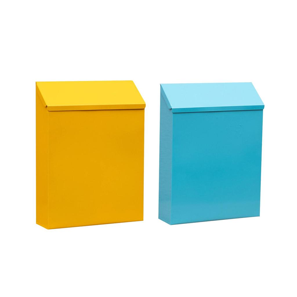 Wall Mounted Mailbox Modern with Key Decorative Newspaper Holder Box for Home Office Outside House Gate Outdoor Decoration