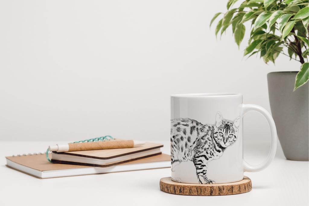 Bengal - Cat Mug, Cheerful Mug for a Dog Lover, Personalized Gift from the Art-Dog Brand