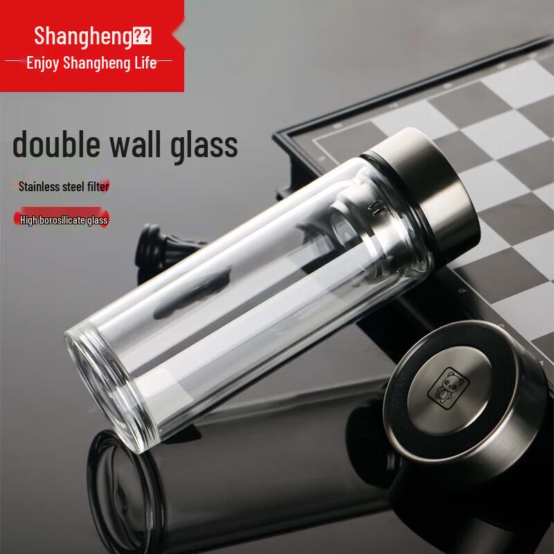 Shangheng Double-Layer Glass Tea Infuser Mug