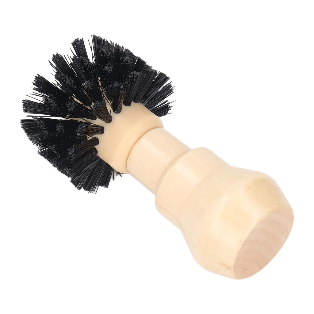 Kartáč na portafiltr s dřevěnou rukojetí Účinný nástroj na čištění košíku portafiltru na kávu pro domácnost