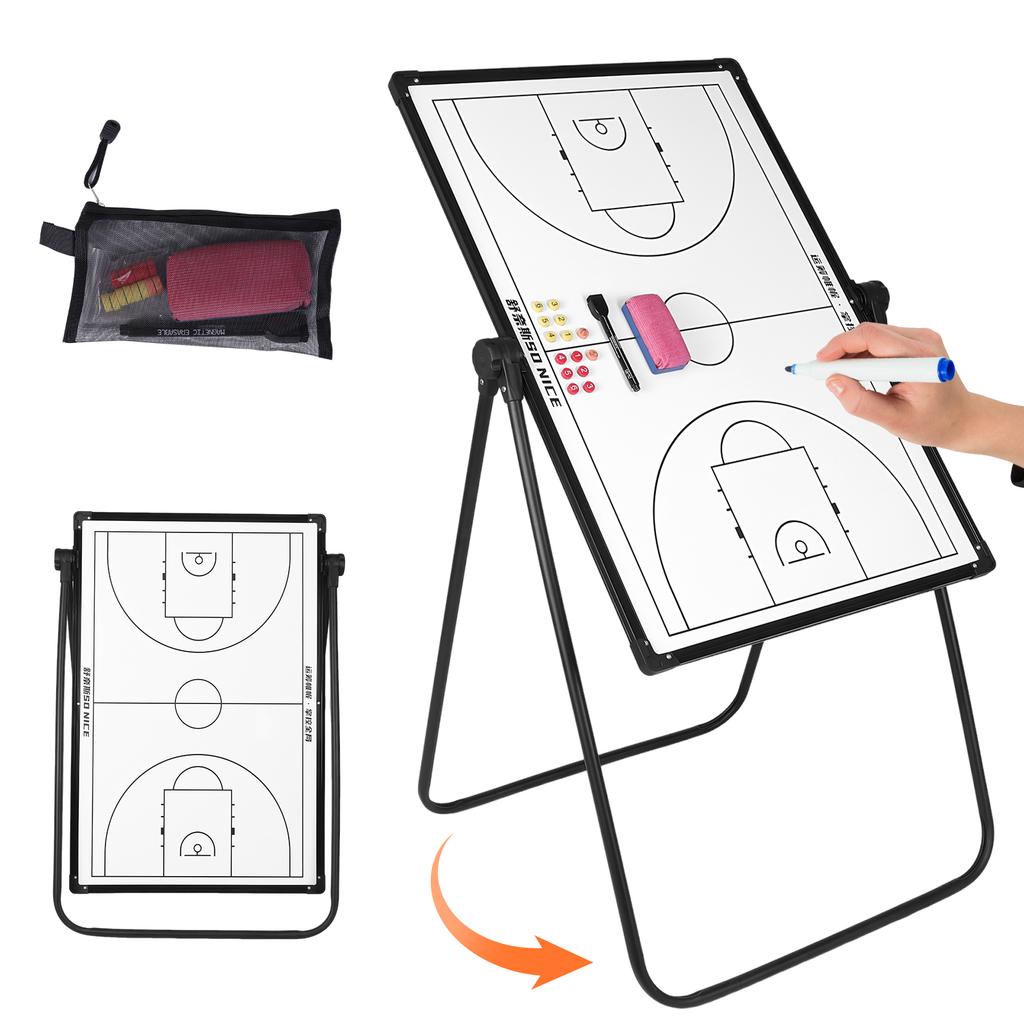 Basketball Magnetic Board Dry Erase Board for Coaches Football Whiteboard Coaching Supplies Football Clipboard with Stand Marker
