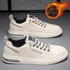 Winter fashion sports leisure men's youth board shoes lace-up sealing white wool lining cotton thickened warm and non-slip