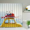 Shower Curtain Funny Shower Curtains for Bathroom Vintage Summer Holiday Retro Bus Camper Van Shower Curtains Surfboard Palm