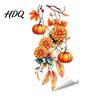 Reusable Window Stickers Fall Thanksgiving Static Clings Autumn Pumpkin Maple Leaf Floral Glass Decals Decals Removable Harvest Season for Home Shop