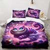 3PCS WonderlCat Fantasy Bedding set,Ideal For1pc Duvet Cover And 2pcs Pillowcases Perfect for Christmas gift,Ideal for Bedroom, Dormitory