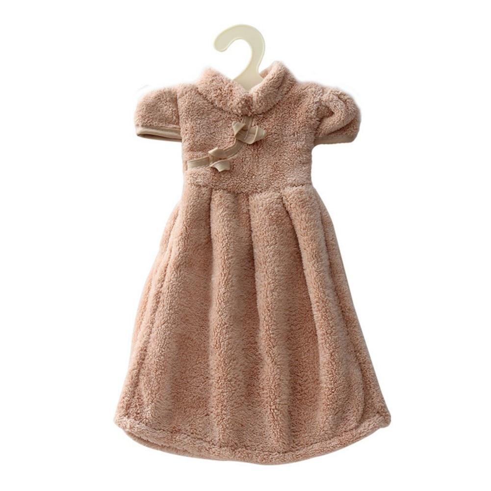 Princess Dress Towel Thick Coral Velvet Super Absorbent Dry Hand Towels Children Bathroom Handkerchief Kitchen Tools