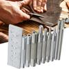 11pcs Metal Handle Rivet Setter With Base Punch Tool Kit DIY Snap Fastener Tool  Leather DIY