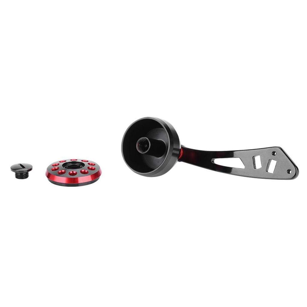 Reel handle knob, reel handle, metal 4*7mm metal frame, replacement part with fittings A/D / (38mm black and blue Leiqiang single rocker arm)