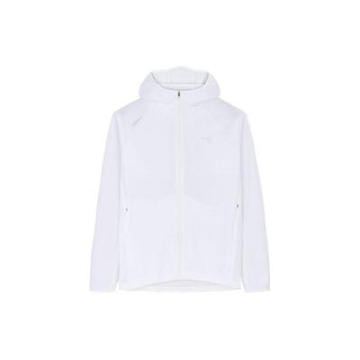 Running Series Solid Color Zip Hooded Sports Jacket Women Jackets Pure-White 162425601-3