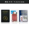 Travel Accessories Leather Passport Holder Letter Print Passport Case Travel Id Card Holder Plane Ticket Holder Passport Covers