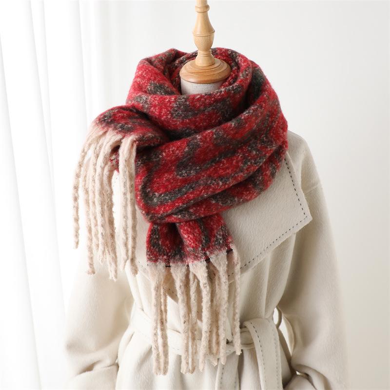 42*220Cm High Quality Winter Women Warm Scarf Imitation Cashmere Thicken Shawl Outdoor Travel Pashmina Neckerchief Foulard