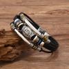 Vintage Viking Style Mens Genuine Leather Bracelet Handmade Craft