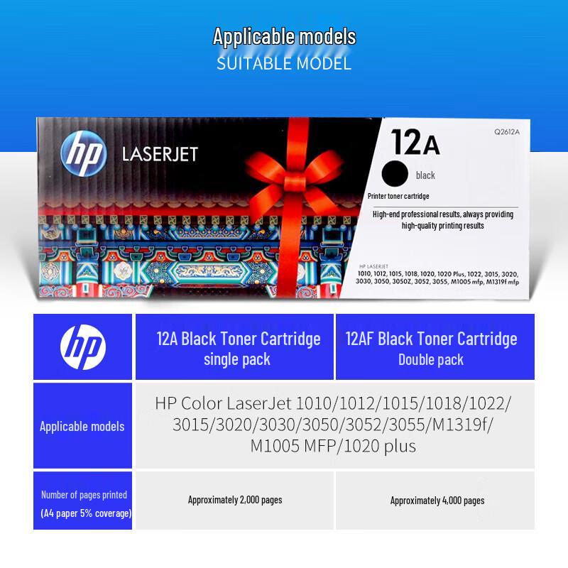 HP 12A Q2612A Black Original LaserJet Toner Cartridge