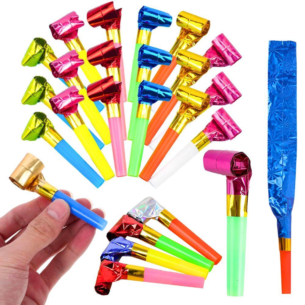 18/65/160pcs Plastic Party Blowers Mixing Color Cheerleading Noisemakers Long Nosed Dragon Design Birthday Party Gift YMY