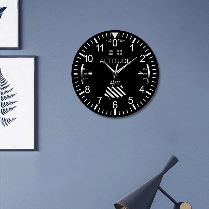 Clock Altimeter Wall Tracking Air Plane Altitude Modern Instrument Home Decor
