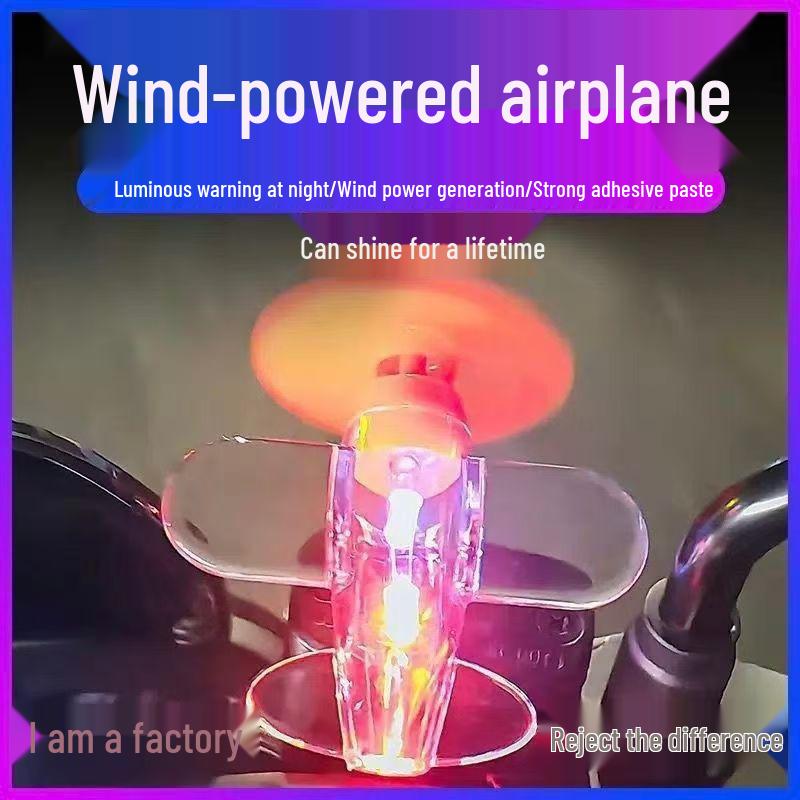 Colorful LED Wind-Powered Car & Motorcycle Ornaments