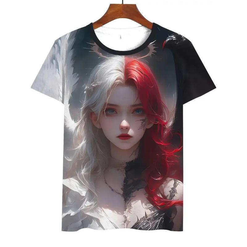 

Новые аниме футболки с 3D-печатью Летние мужские женские футболки с коротким рукавом и круглым вырезом S