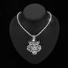 GemChic Men's Personalized Hip Hop Cool Embed Zircon Tiger Pendant Necklace Retro Versatile Birthday Christmas Jewelry Gift