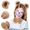 Alipis Bear Costume Set for Kids, Includes Plush Headband, Ears, Nose, Tail, and Bow Tie, Perfect for Halloween and Parties