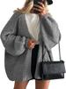2025 Women's Oversized Knit Cardigan with Long Lantern Sleeves