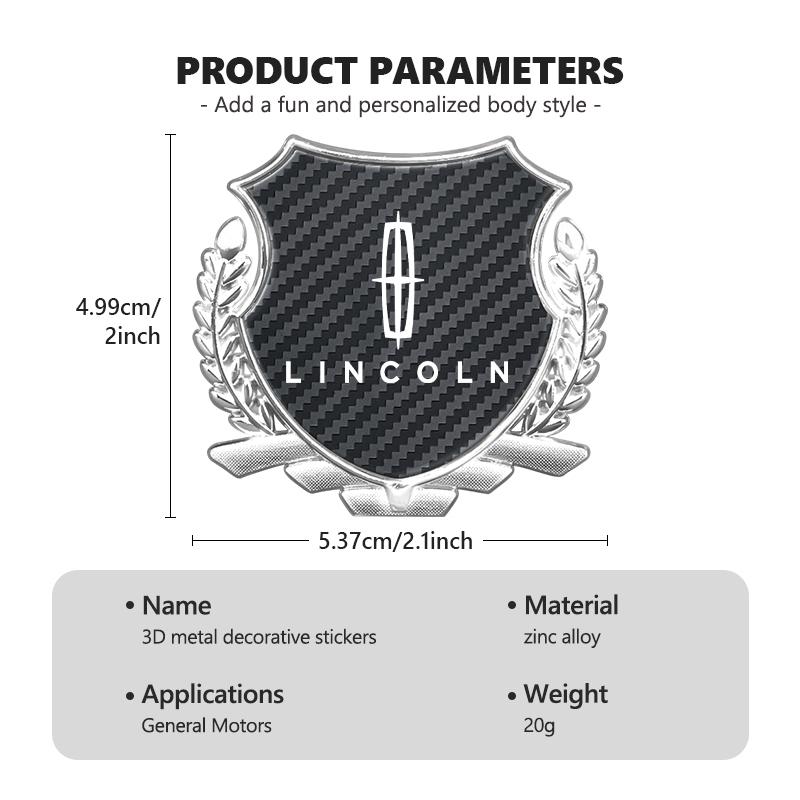 3D Metal Wheat Ears Car Body Decoration Sticker Badge Emblem For Lincoln MKZ MKX Navigator Aviator Nautilus Continental MKC MKT BQ2
