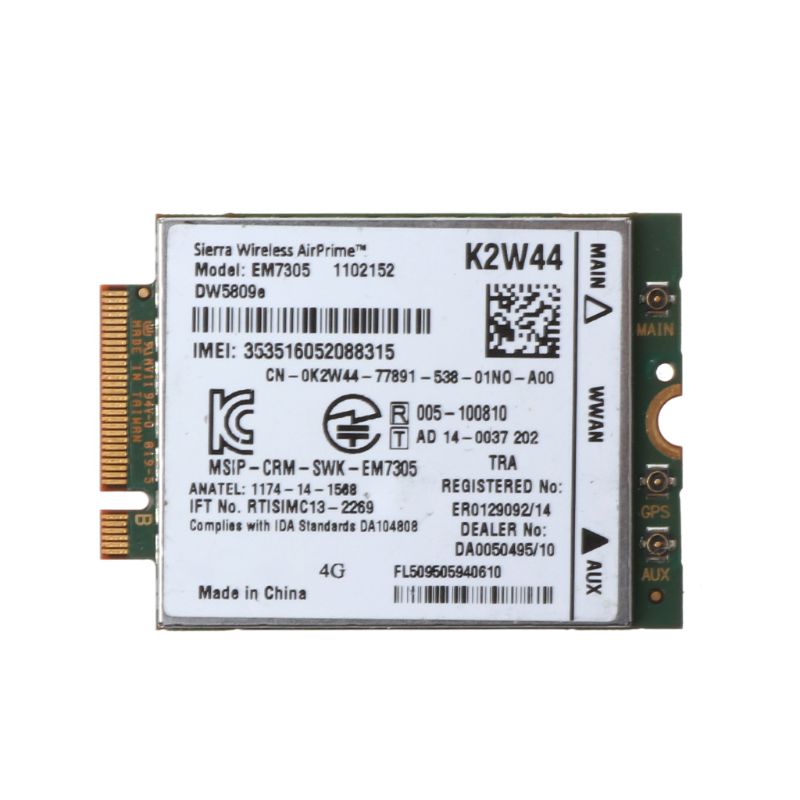 

EM7305 DW5809E K2W44 4G LTE бездротовий модуль WWAN для картки M.2 Для l E7450 E7250/7250 E5550/5550 E5450/5450