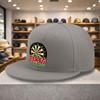 Berretto da Baseball con Stampa Grafica Campionato di Freccette, Visiera Piatta, Poliestere, Snapback Casual, Unisex, Sportivo