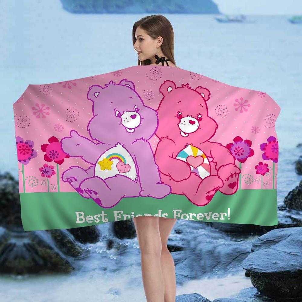 C-Care B-Bears Microfiber Blanket Quick Drying Beach Towels Oversized Printing Super Absorbent Pool Towel Blanket
