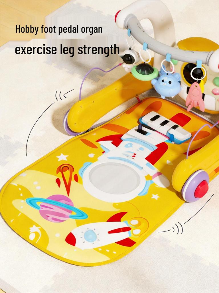 Multifunktionaler Baby-Pedal-Klavier-Gehwagen: Frühes Lern- & Fitnessspielzeug für Neugeborene & Kleinkinder (0-3 Jahre)