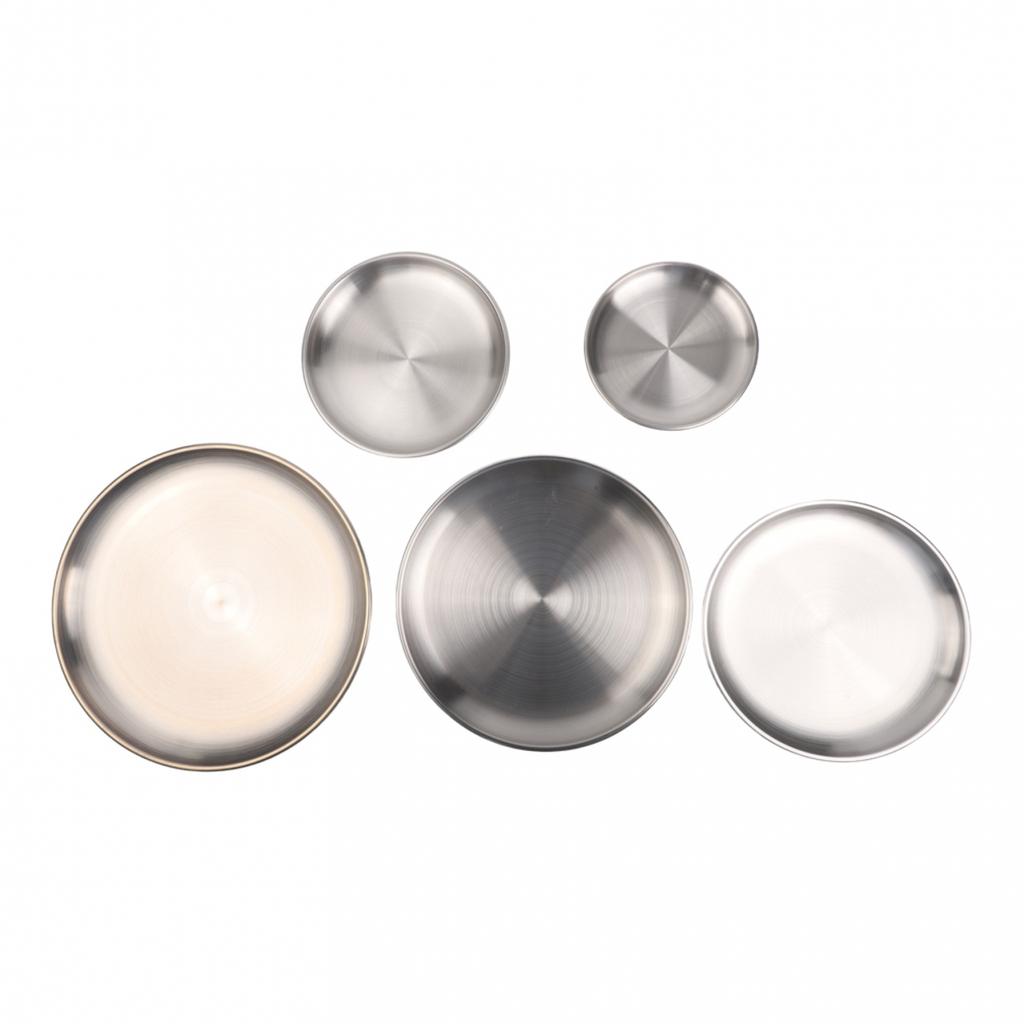 Stainless Plate Set Camping Plate Set Heat Resistant