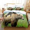 3D-gedrucktes Bettwäscheset mit niedlichem Bärenmotiv und Kissenbezug, Eisbären-Bettwäscheset, Bettbezug, Wildtier-Bettwäscheset, Queen-Size
